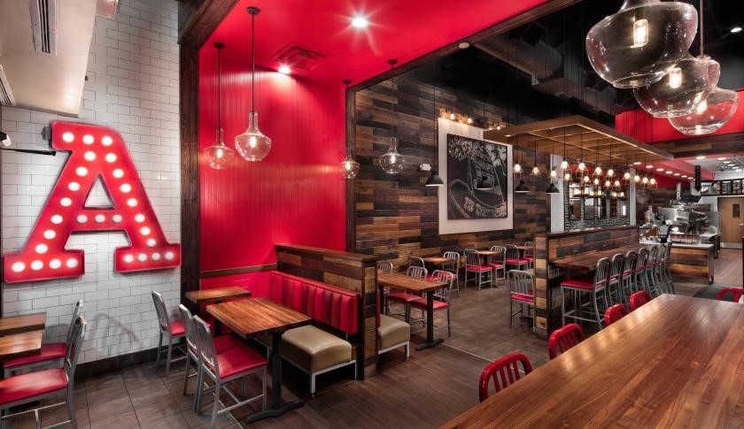 Photo of interior of Arby’s Inspire restaurant design.